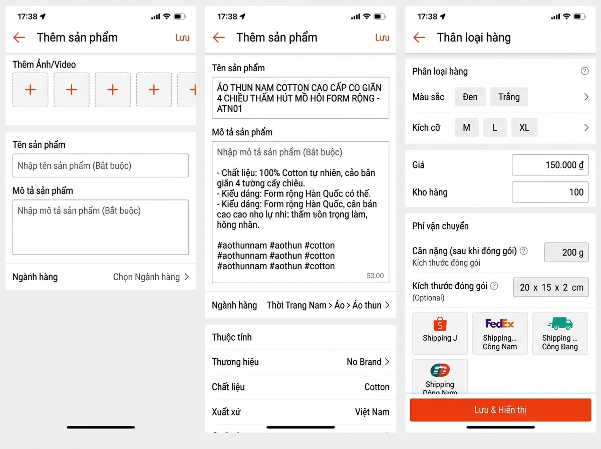 Đăng bán sản phẩm đầu tiên chuẩn SEO trên app Shopee 2