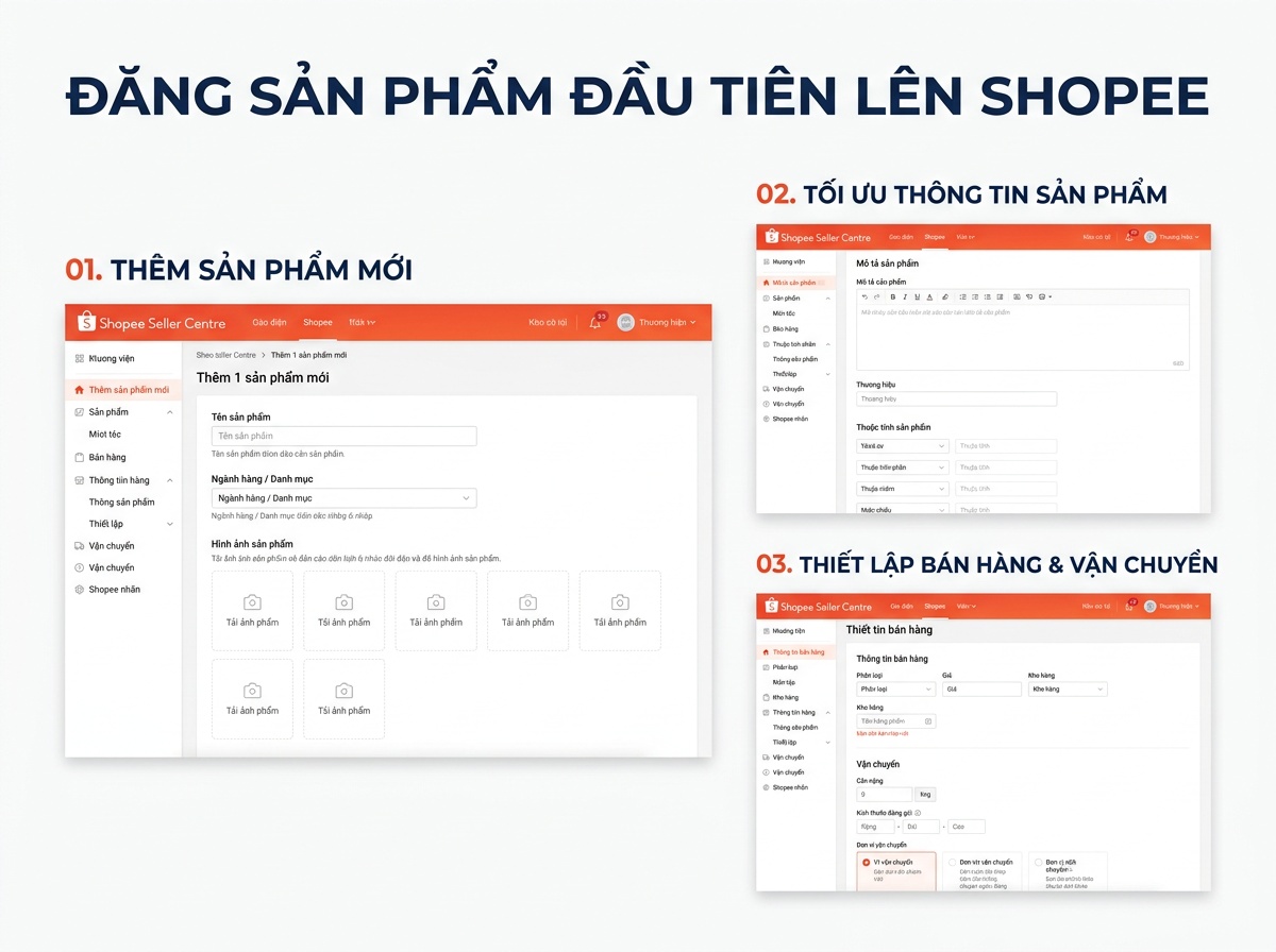 Đăng sản phẩm đầu tiên lên Shopee