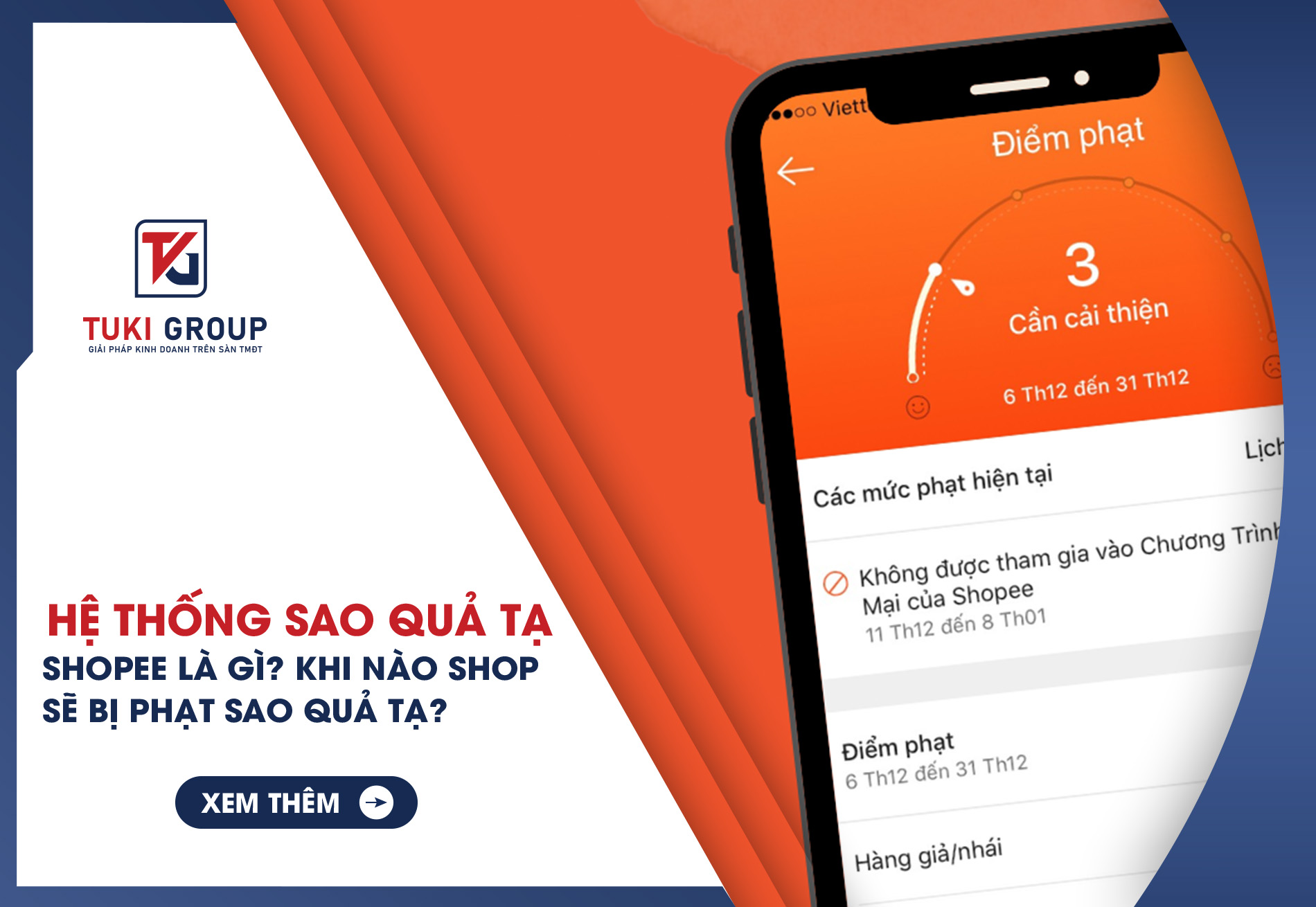 Hệ thống sao quả tạ Shopee