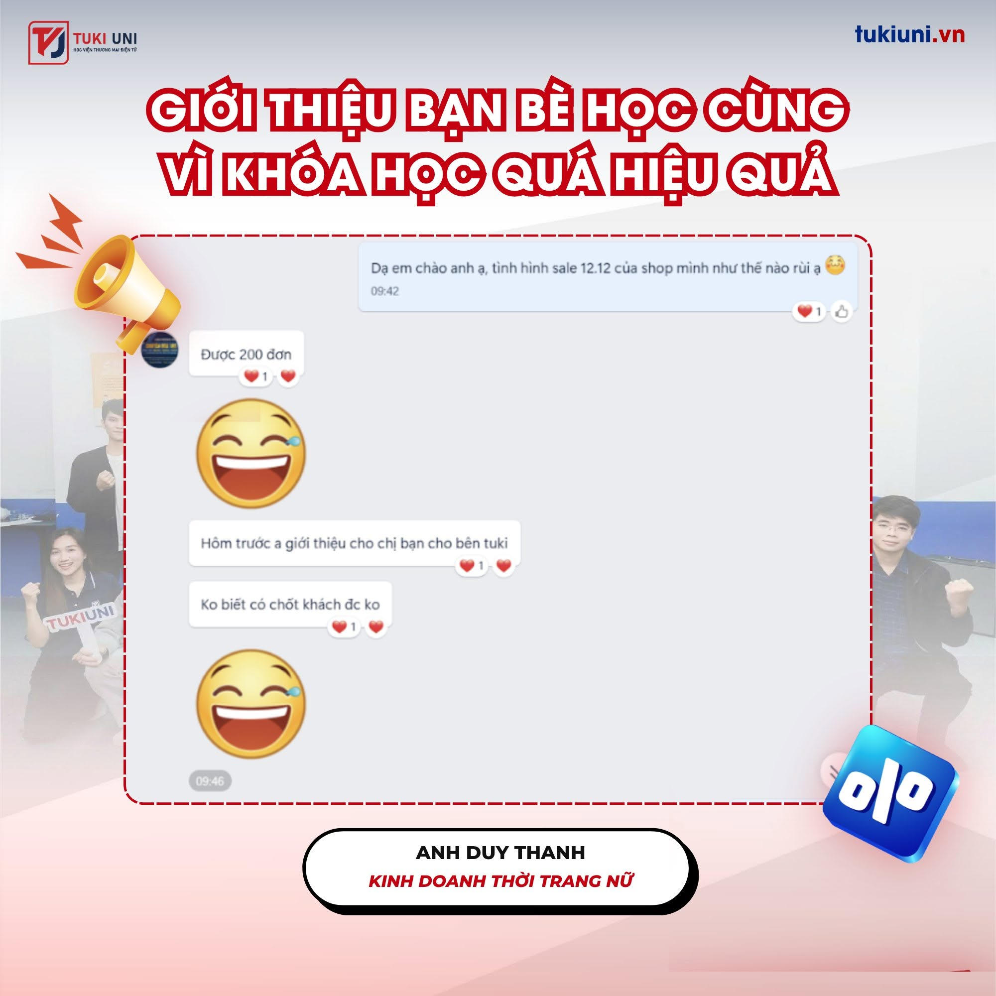 Phản hồi học viên sau khi tham gia khóa học Shopee Pro của Tuki Uni 2