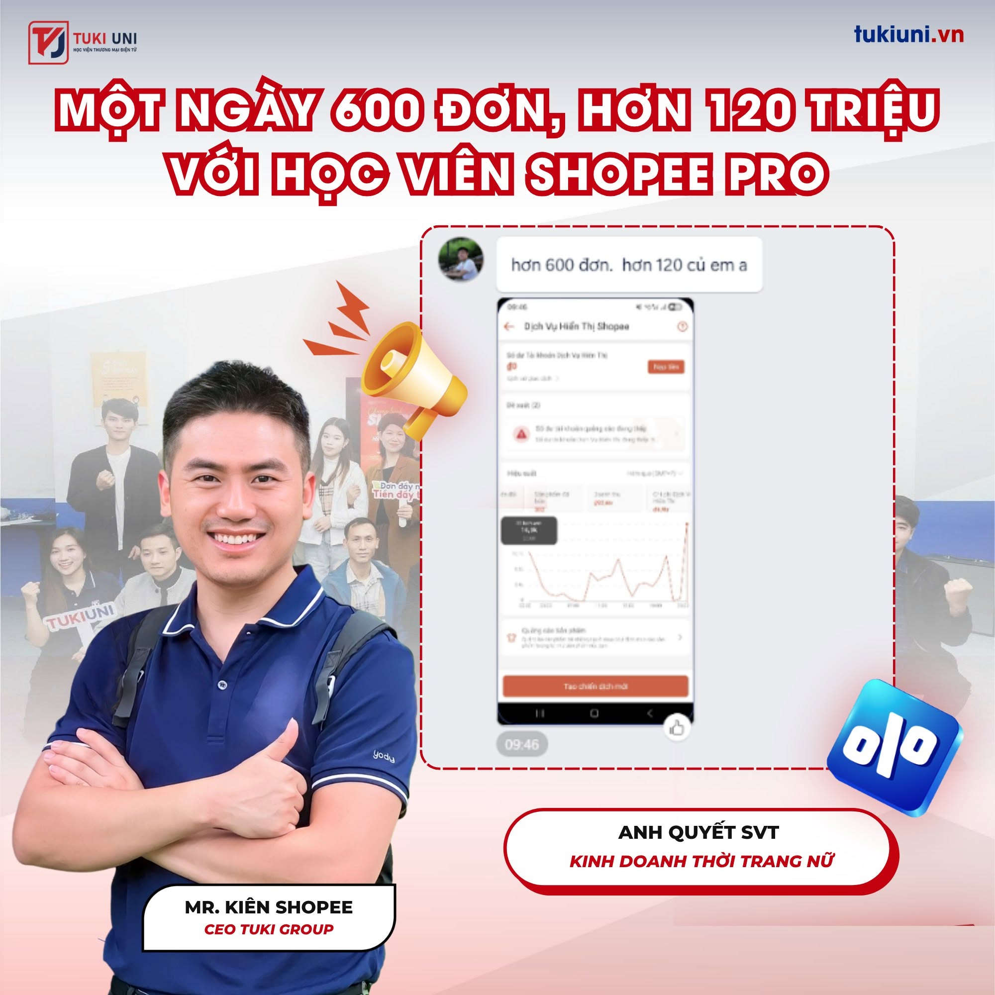 Phản hồi học viên sau khi tham gia khóa học Shopee Pro của Tuki Uni 3