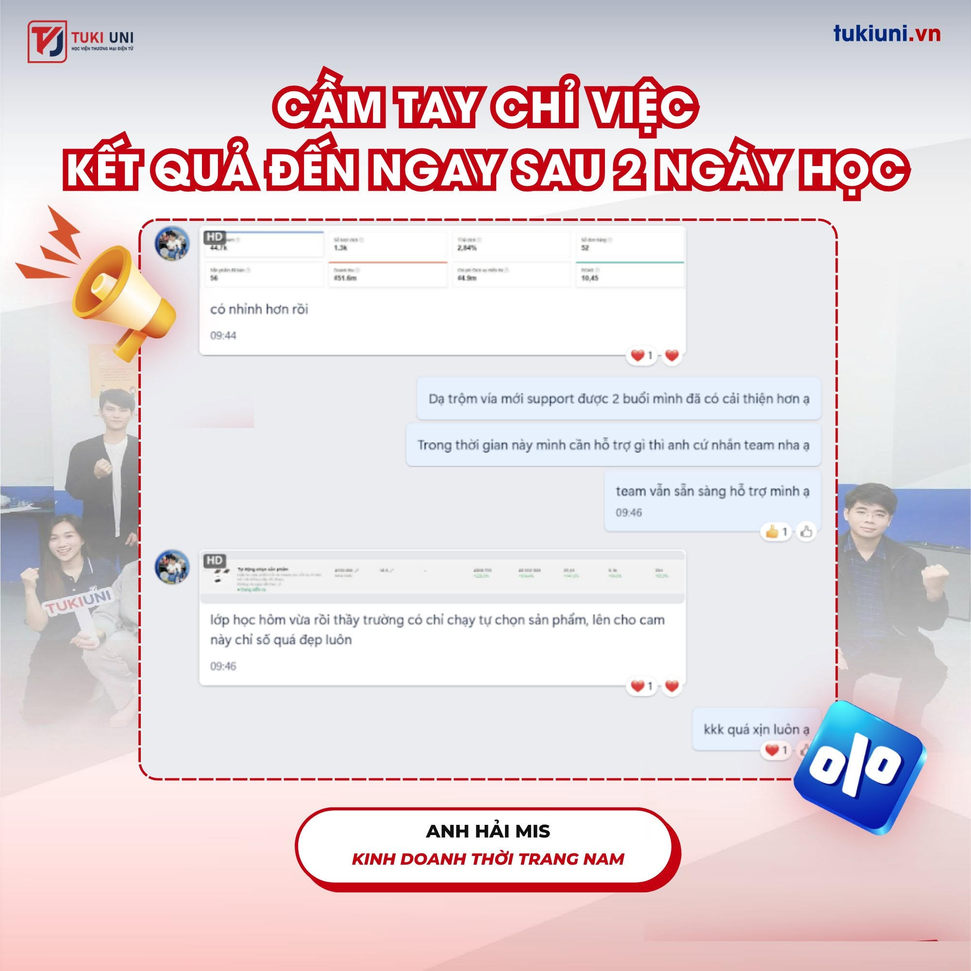 Phản hồi học viên sau khi tham gia khóa học Shopee Pro của Tuki Uni 7