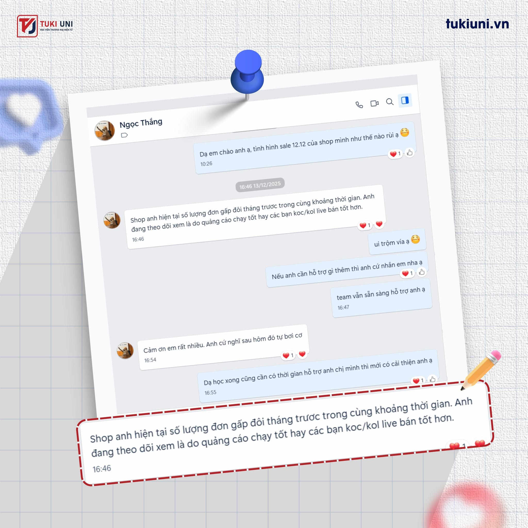 Hiệu quả thực tế học viên khóa TikTok Business Master 3