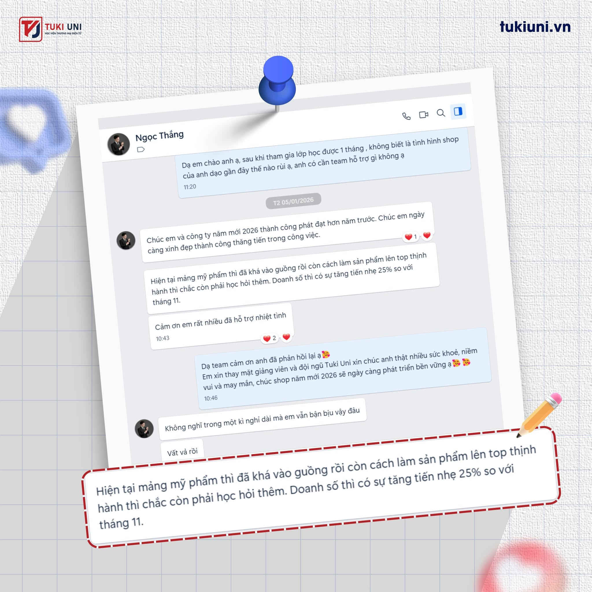 Hiệu quả thực tế học viên khóa TikTok Business Master 5