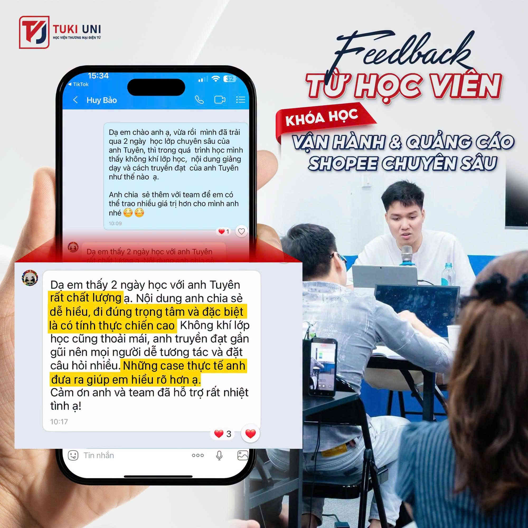 Phản hồi học viên khóa Shopee Chuyên sâu - Tuki Uni