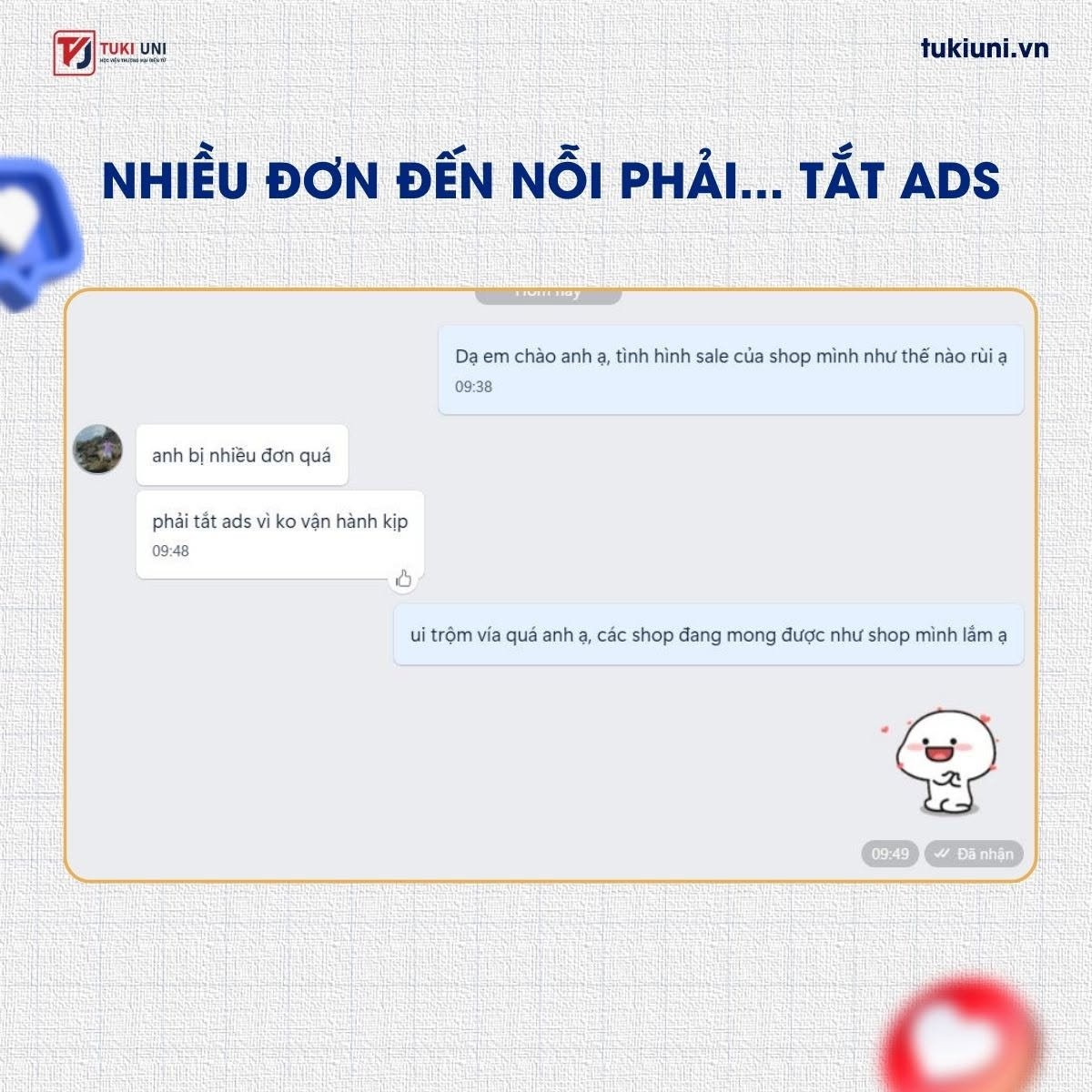 Phản hồi khóa học Shopee Chuyên sâu Tuki Uni 3