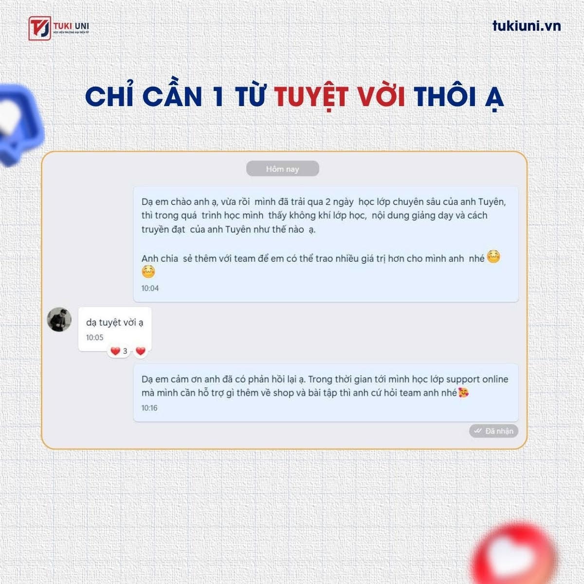 Phản hồi khóa học Shopee Chuyên sâu Tuki Uni 7